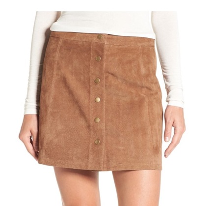 Splurge Button Front Skirt