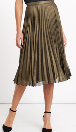 Shimmer Pleated Skirt