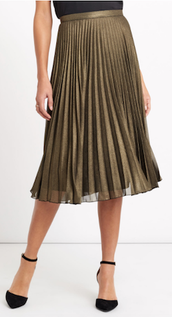 Shimmer Pleated Skirt – Moda Makeover